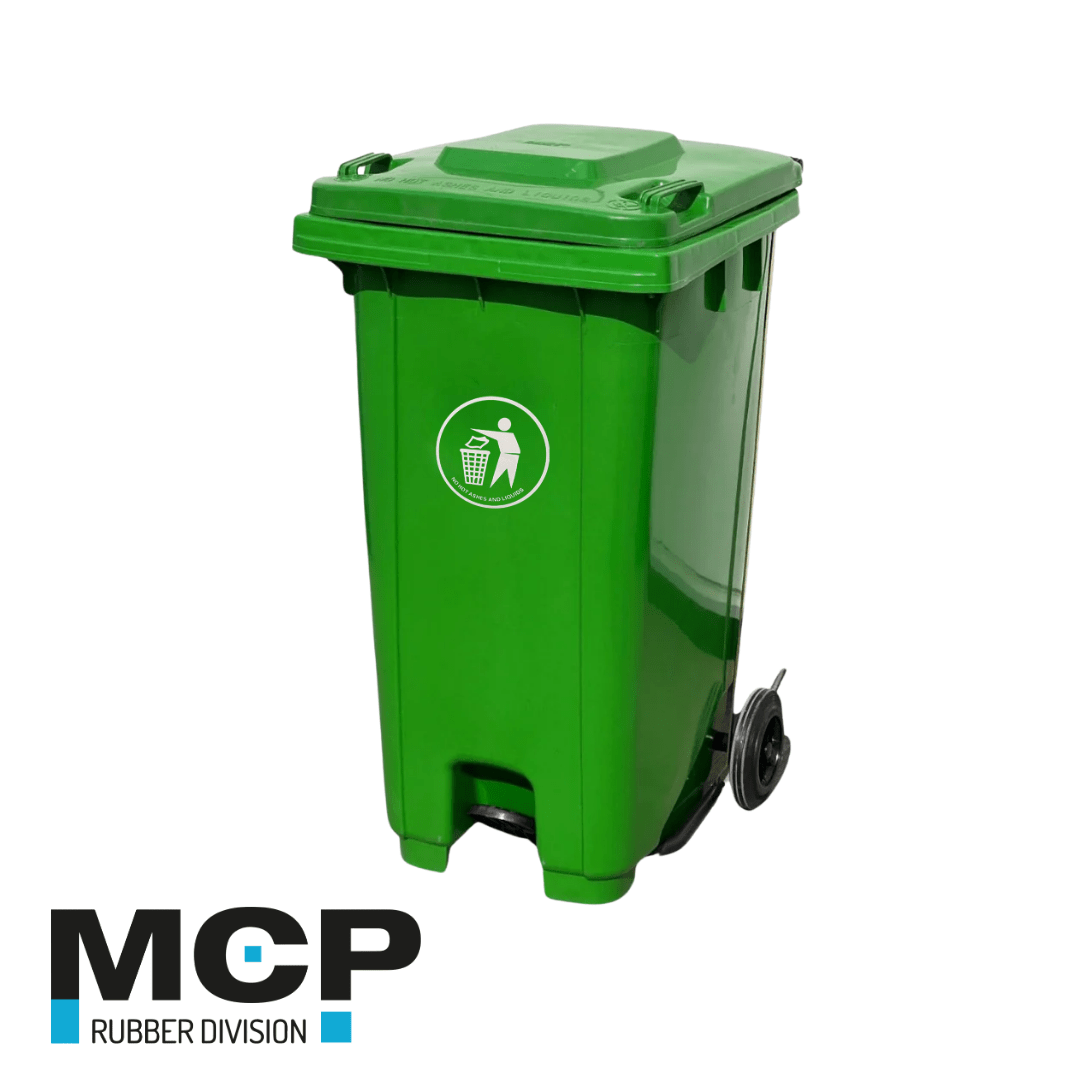 Contenedor de Basura Verde con pedal - MCP Rubber Division