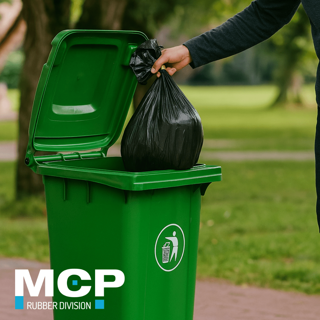 Contenedor de Basura Verde con pedal - MCP Rubber Division