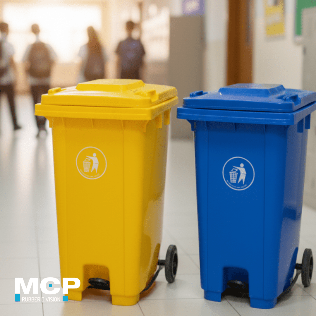 Pack 2 Contenedores de Reciclaje – Separación Básica para Oficina, Colegio o Condominio - MCP Rubber Division
