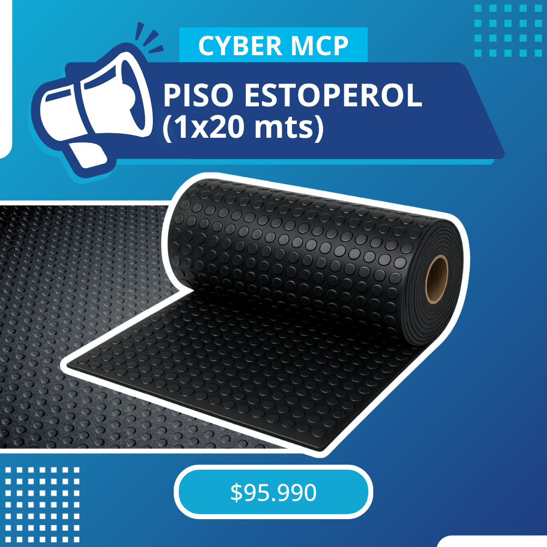 Piso Estoperol Negro 2,5 mm 1x20 metros. - MCP Rubber Division