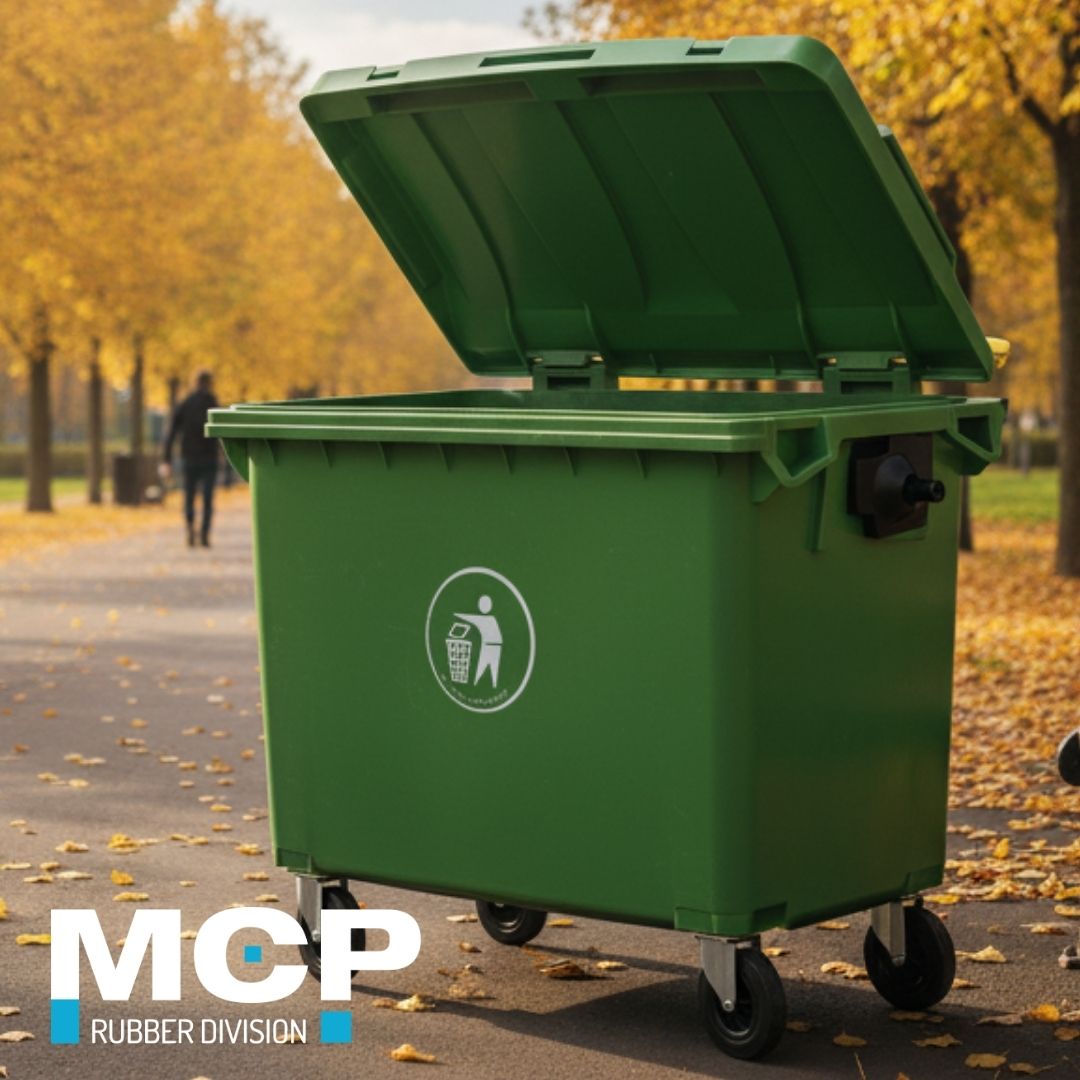 Contenedor de Basura 660 Litros Verde sin Pedal - MCP Rubber Division