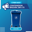 Contenedor de Basura de 240 Litros con Pedal Azul - MCP Rubber Division