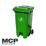 Contenedor de Basura Verde con pedal - MCP Rubber Division