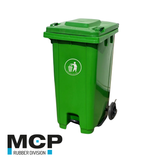 Contenedor de Basura de 240 Litros con Pedal Verde