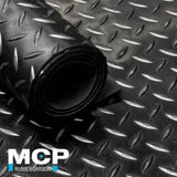 Piso Diamantado Negro 3mm x 1x20 metros.