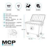 Contenedor de Basura 660 Litros