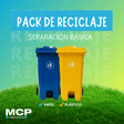 Pack 2 Contenedores de Reciclaje – Separación Básica para Oficina, Colegio o Condominio - MCP Rubber Division