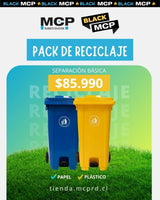 Pack 2 Contenedores de Reciclaje – Separación Básica para Oficina, Colegio o Condominio - MCP Rubber Division