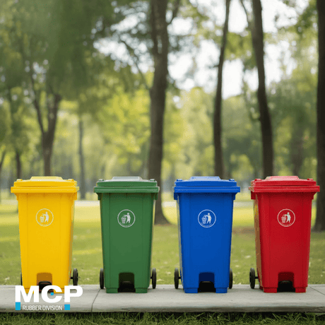 Pack 4 Contenedores de Reciclaje – Reciclaje Avanzado para Empresas e Instituciones - MCP Rubber Division