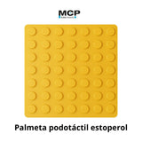 Palmeta Podotáctil Estoperol Amarillo 30cm x 30cm x 3,5mm - MCP Rubber Division