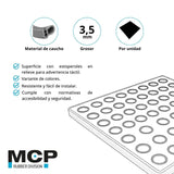 Palmeta Podotáctil Estoperol Negro 30cm x 30cm x 3,5mm - MCP Rubber Division