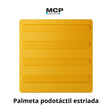 Palmeta Podotáctil Estriada Amarillo 30cm x 30cm x 3,5mm - MCP Rubber Division