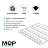 Palmeta Podotáctil Estriada Amarillo 30cm x 30cm x 3,5mm - MCP Rubber Division