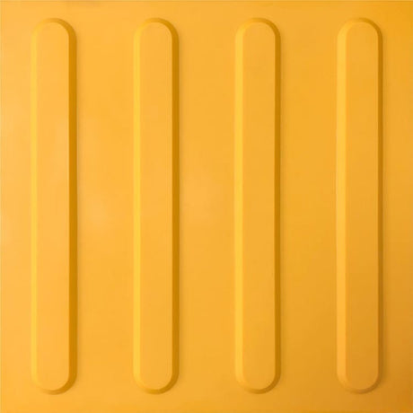 Palmeta Podotáctil Estriada Amarillo 30cm x 30cm x 3,5mm - MCP Rubber Division