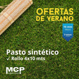 Pasto Sintético 3 Tonos de Verde de 15mm 4x10 metros - MCP Rubber Division