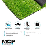 Pasto Sintético 3 Tonos de Verde de 15mm 4x10 metros - MCP Rubber Division
