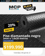 Piso Diamantado Negro 3mm x 1,6x20 metros - MCP Rubber Division