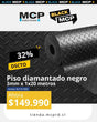 Piso Diamantado Negro 3mm x 1x20 metros. - MCP Rubber Division