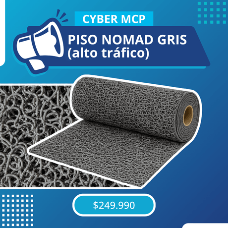 Piso Nomad Gris Alto Trafico 13mm x 1,2m x 12m - MCP Rubber Division