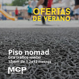Piso Nomad Gris Trafico Medio 12mm x 1,2m x 12 metros - MCP Rubber Division