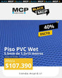 Piso Wet Azul 5,5mm de 1,2 x 15 Metros - MCP Rubber Division