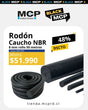 Rodón de Caucho NBR 8 mm – Rollo 50 metros - MCP Rubber Division